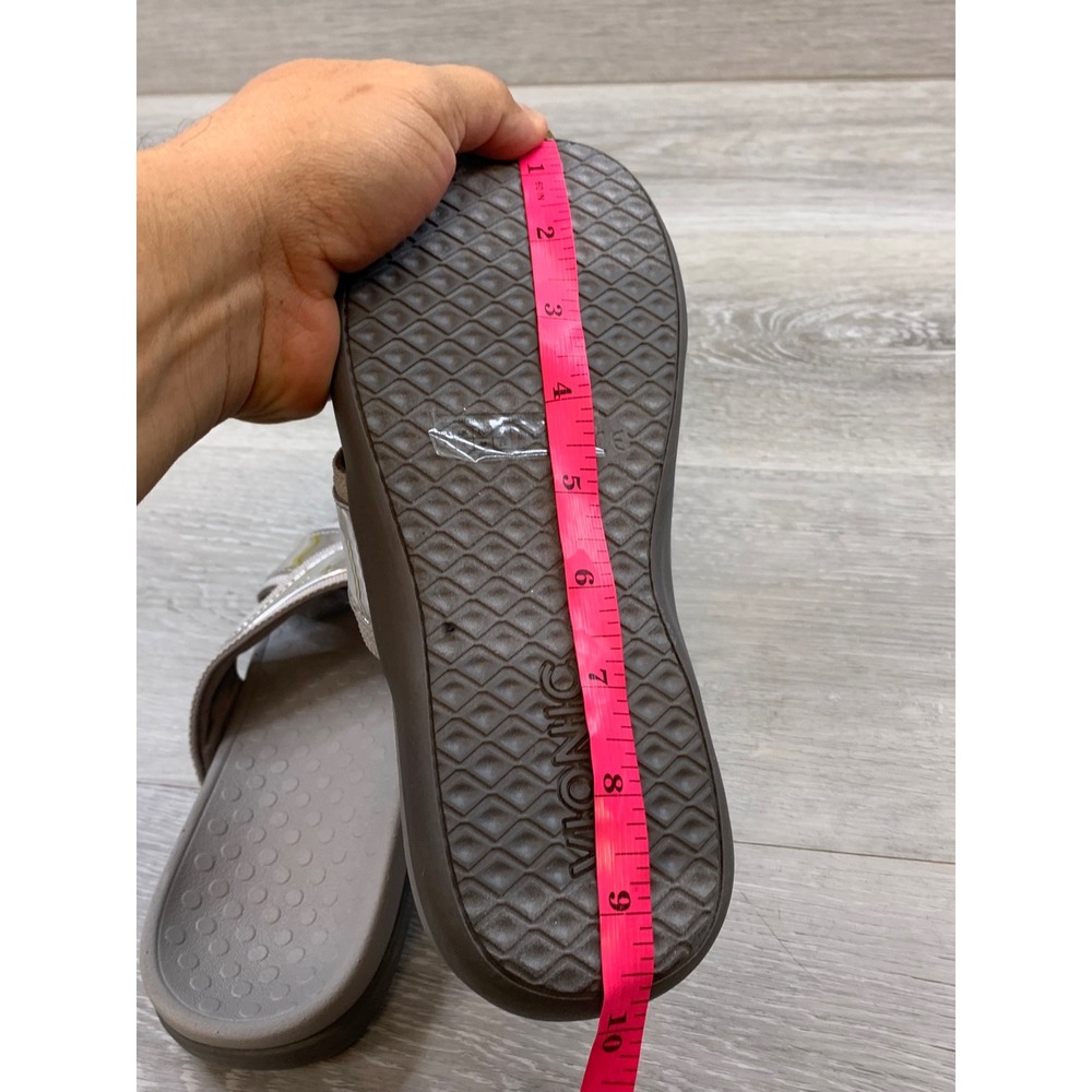 Vionic Merced Silver Metallic Slide Sandals Women's 6 Orthotic Support - Picture 9 of 10